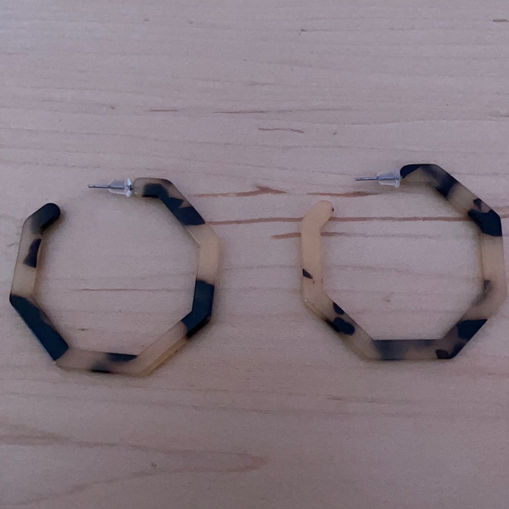 Tortoise Shell Hoops - image 1